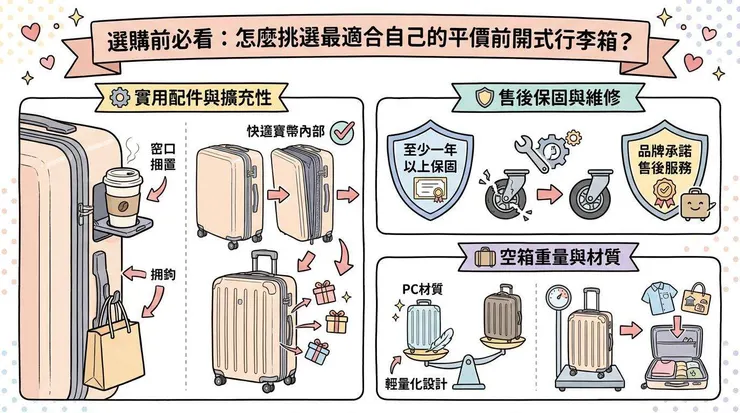 選購前必看:怎麼挑選最適合自己的平價前開式行李箱?