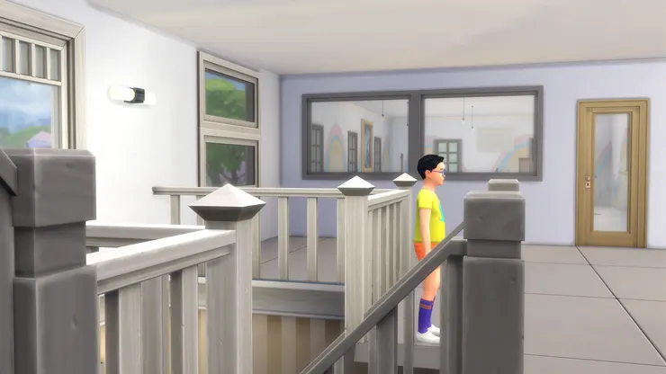 樓梯所有位置都安裝了圍欄，以策安全。我很怕沒圍欄的樓梯，感覺像個大洞...