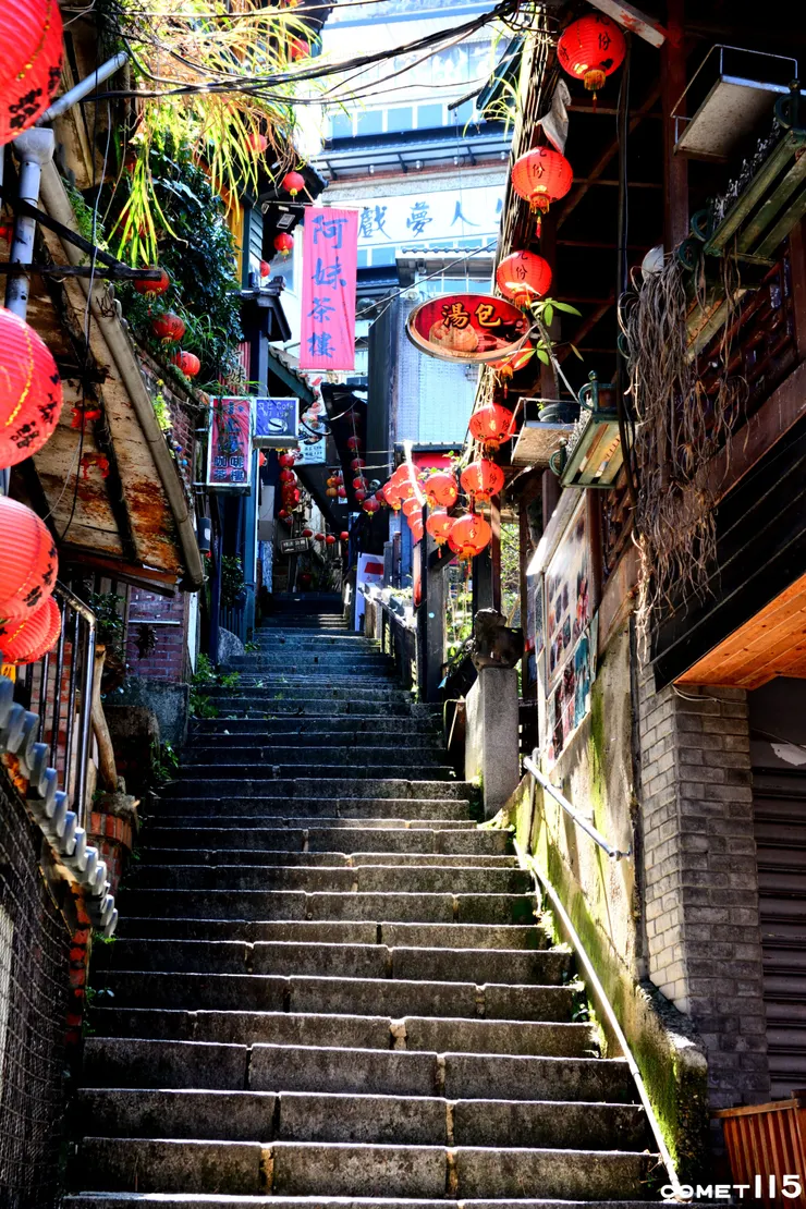 九份大部分的路都像豎崎路一樣上上下下