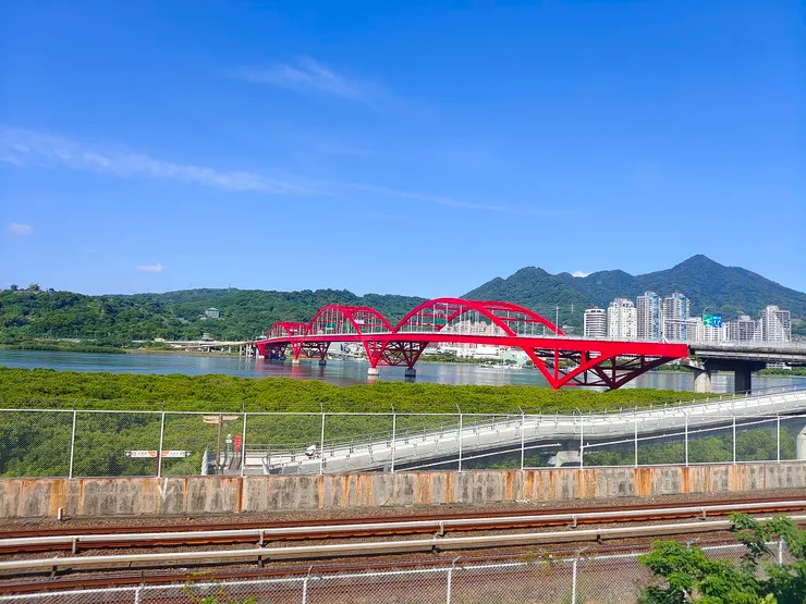 圖17 搭乘捷運觀覽關渡大橋與觀音山 資料來源：蔡志雄提供