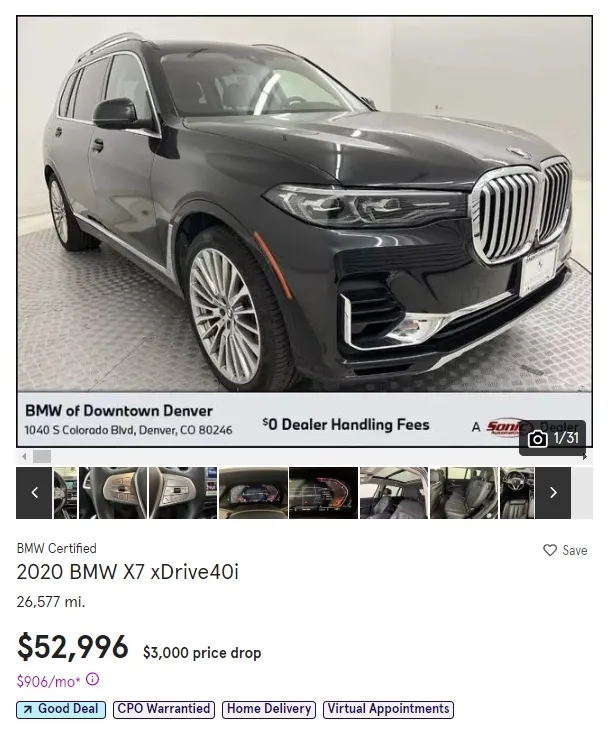 2020 BWM X7 辦到好的價格