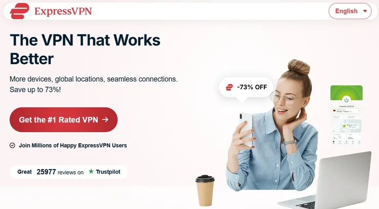 【ExpressVPN優惠碼2026】限時最高73%折扣+4個月免費，附贈5天無限量eSIM！