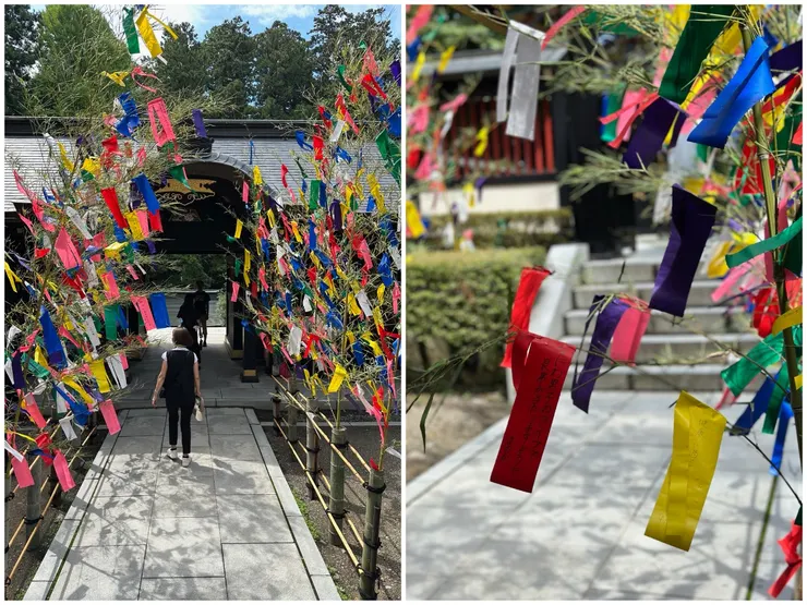 有著不同顏色的短冊，可以祈求不同類型的願望