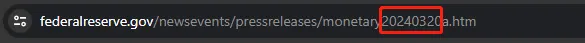 2024年3月FOMC Statement網址