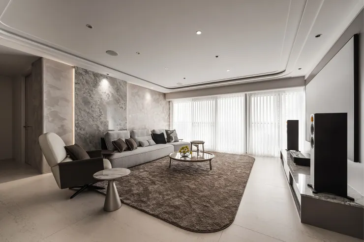 ▲沙發背牆室內設計案例<定潮 米調>