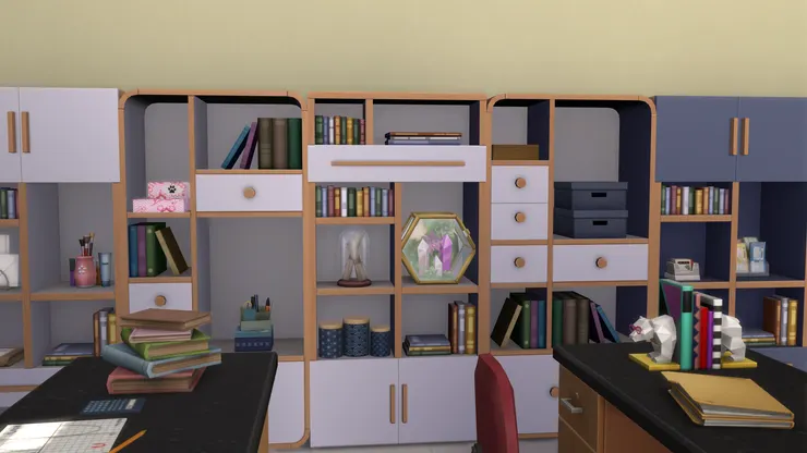 櫃子有兩組顏色,沒有特別意義,只是我不想太沉悶。