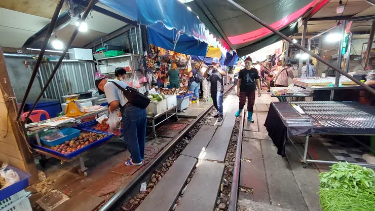 市集裡的農產品