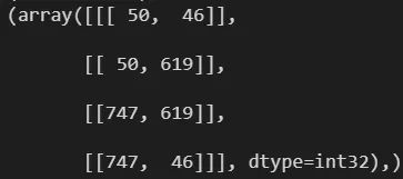找到的輪廓端點