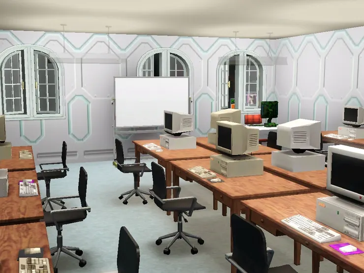 上課堂然要有白板，也有教師用的電腦。