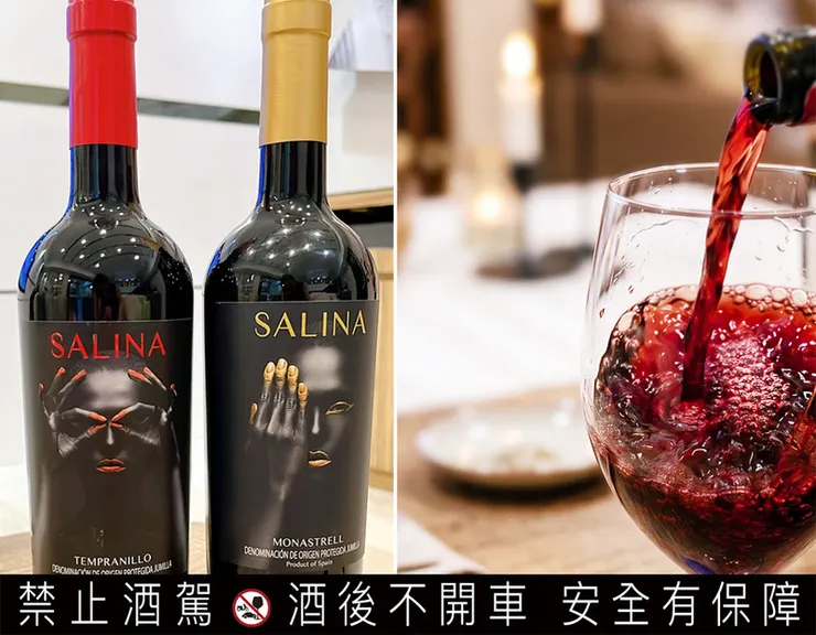 超商紅酒推薦｜西班牙紅酒SALINA紗莉那，7-11到全聯都能入手│SALINA紗莉那紅酒紅款+金款 遮掩女孩