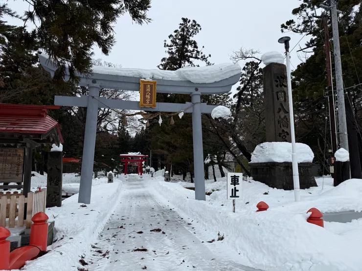 浪岡八幡宮。浪岡另一個有看的景點。