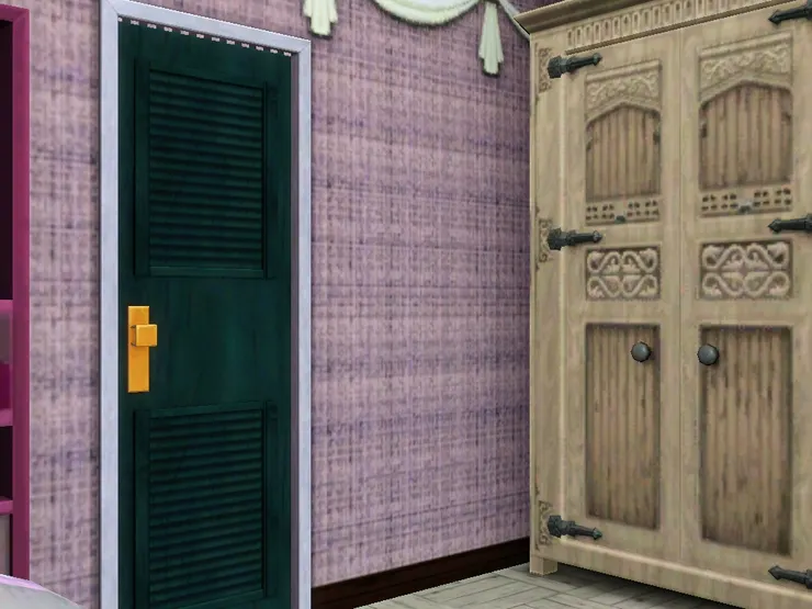門的內側顏色完全不同。