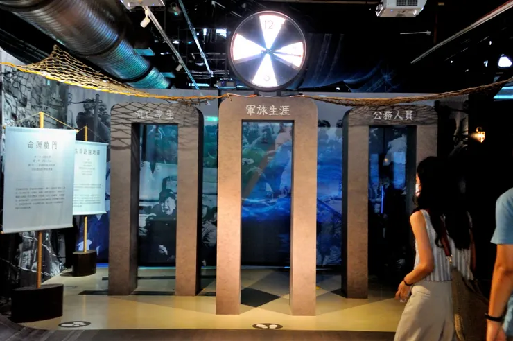 【命運艙門!若非此展場設計,我還真不會特別意識老爸當年也是登入這命運艙門來到台灣的。】