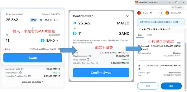 區塊鏈遊戲｜The Sandbox 流動性挖礦 圖解教學 mSAND-MATIC