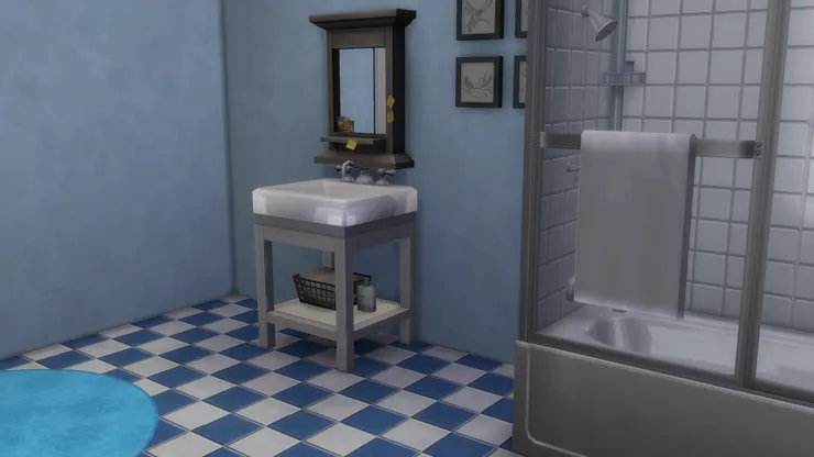 套房的洗手間比較簡單。