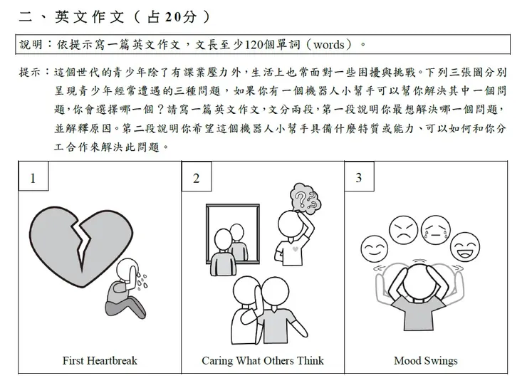 113 學測英文作文題目
