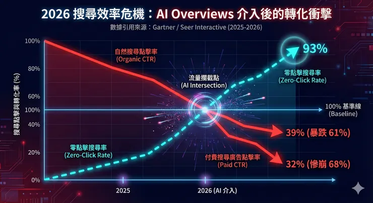【2026 流量大遷徙：搜尋效率崩盤實測】