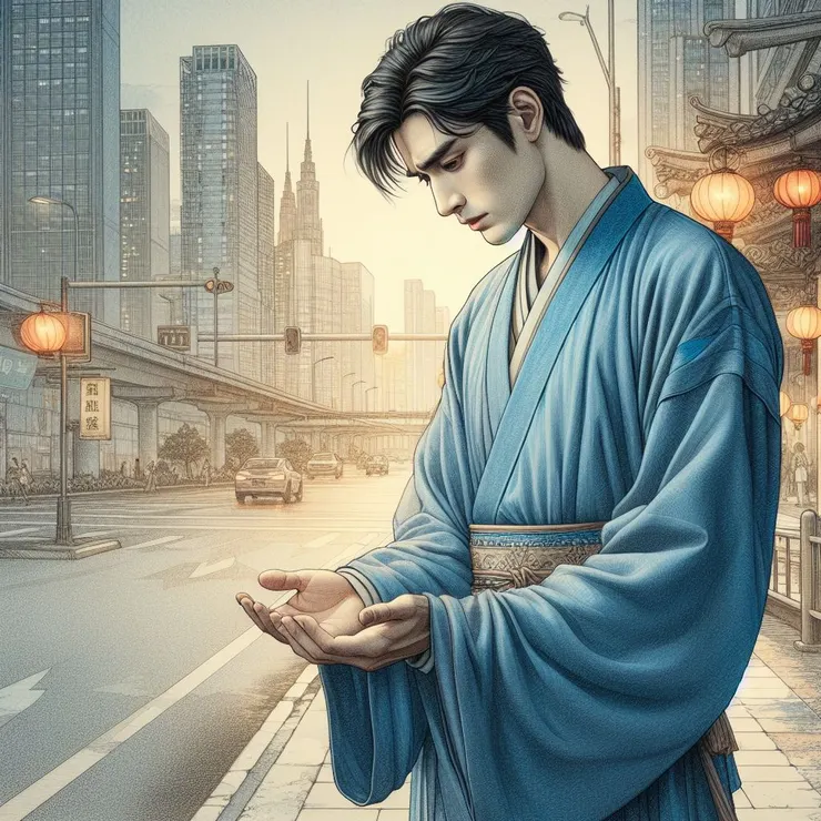 又忘記和AI註明古代的結果(雲童穿越回到現代也是兩手空空)