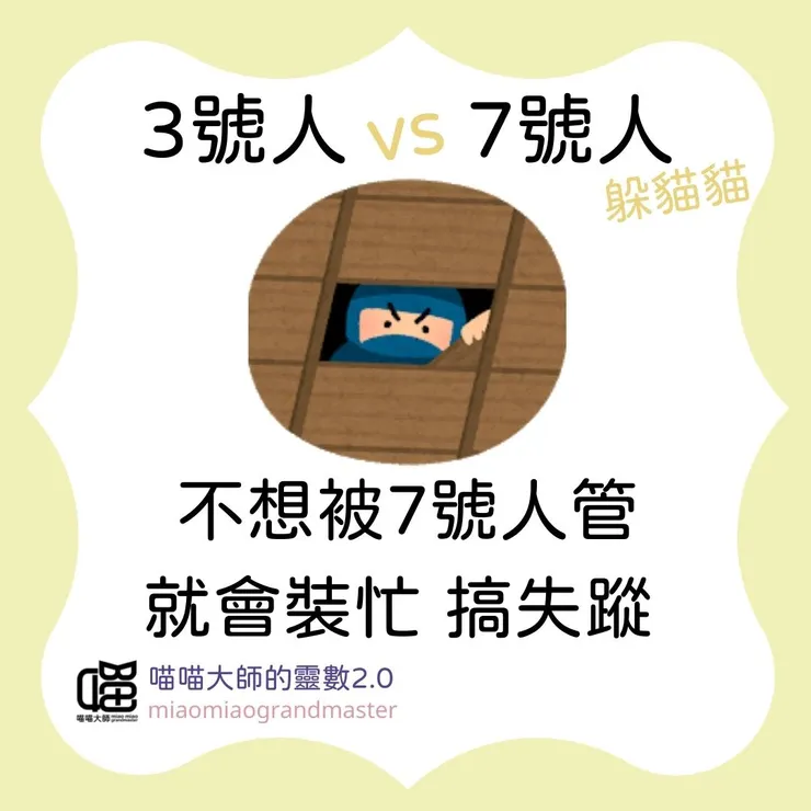 3號人 vs. 7號人的靈數互動