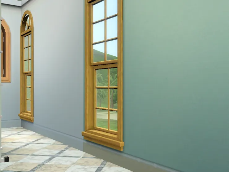 牆壁有兩種顏色，說明是兩個不同的空間。