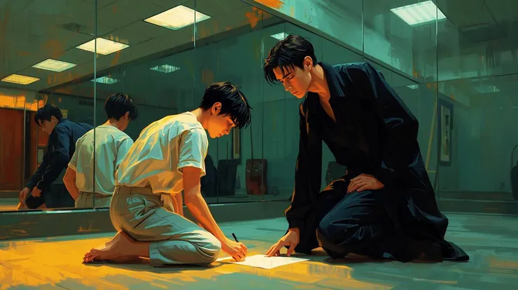 《The Binding Rehearsal》 Ling Zhuo made him sign — not out of cruelty, but devotion. The moment art became a covenant, not a collaboration.