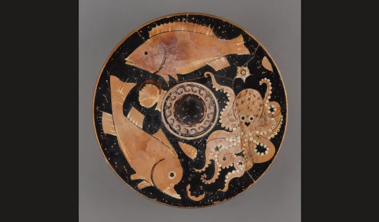 賓寧根畫家的魚盤，來自Getty Museum
