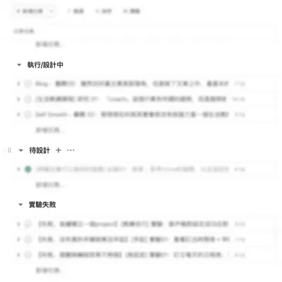 實際執行目標的紀錄