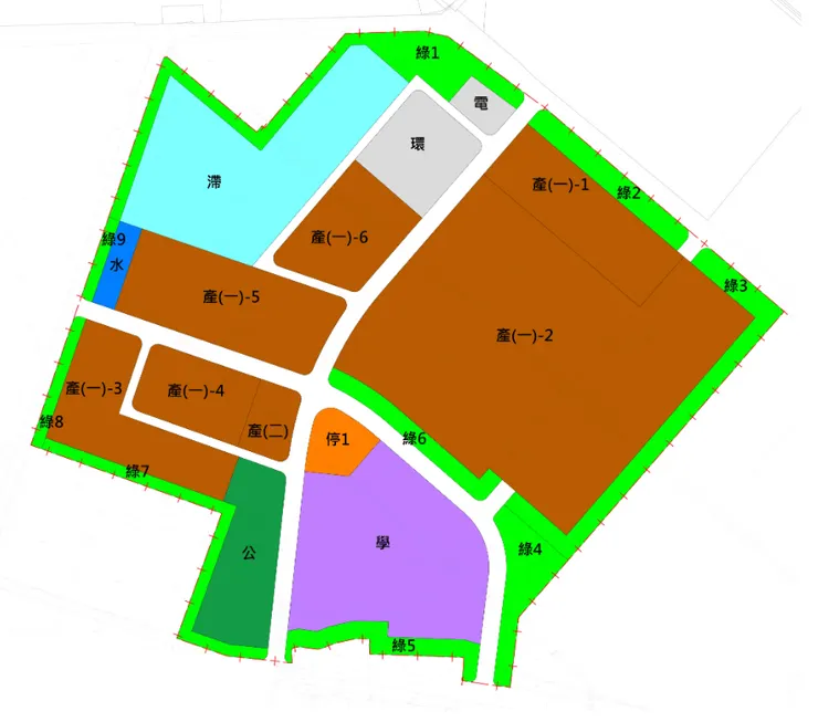 南科嘉義園區土地使用計畫示意圖