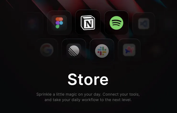 Raycast 擴充商店首頁示意圖