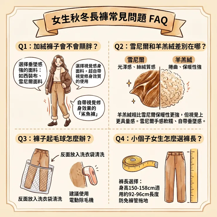 女生秋冬長褲常見問題FAQ