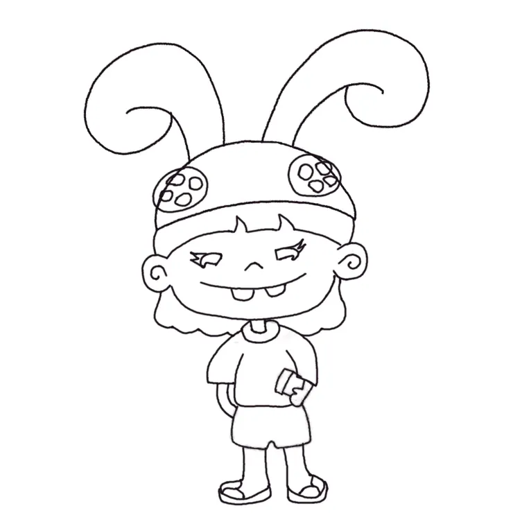 兔女孩線稿