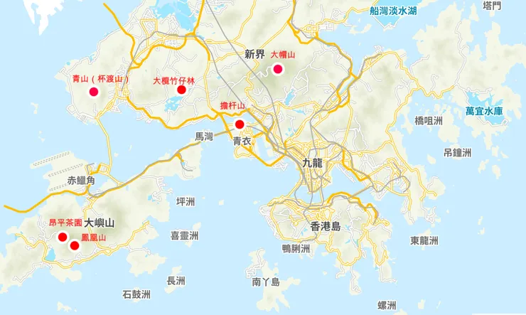 地圖由地政總署提供