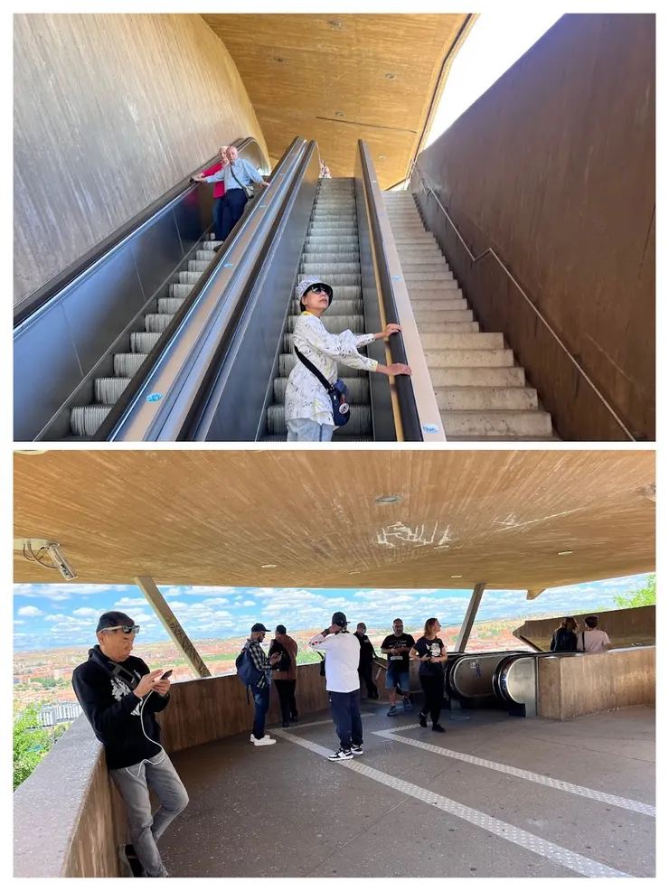 上下城堡的電扶梯共有七層