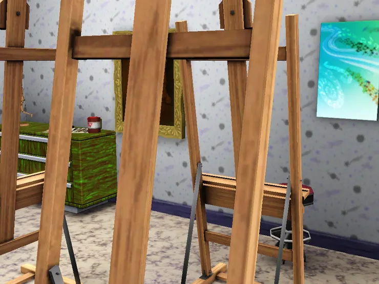 我以前也用過這種畫架，但沒這麼大。