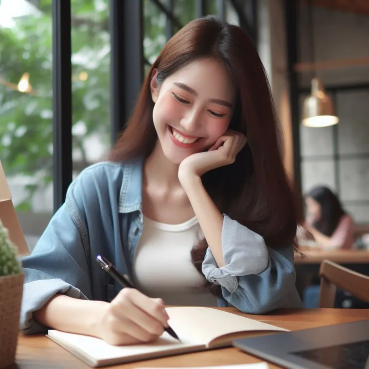 AI示意圖：感恩的人寫感恩