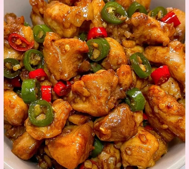雙椒爆炒醃雞腿 