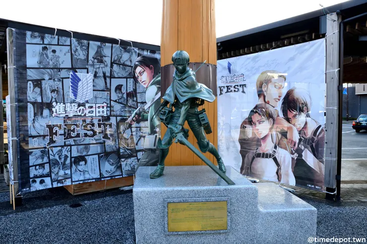 車站前的里維兵長銅像