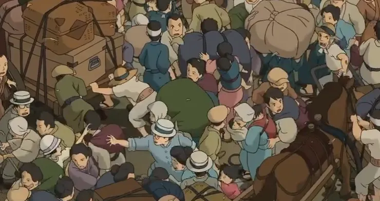 動畫《風起》其一鏡頭，由動畫師山森英二所繪製，獻上我的膝蓋。圖片來源自Tenten - Product Agency