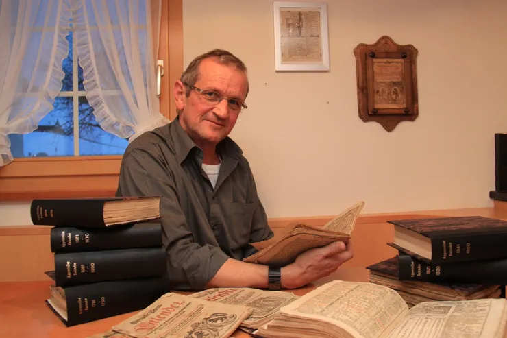 阿彭策爾年曆收藏家Stefan Kölbener。攝影／辛為德