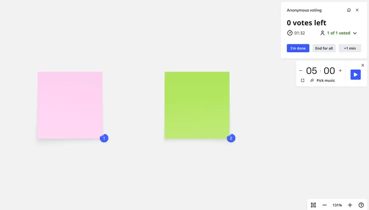 Voting 投票功能需要先圈選區域,再開啟投票功能。