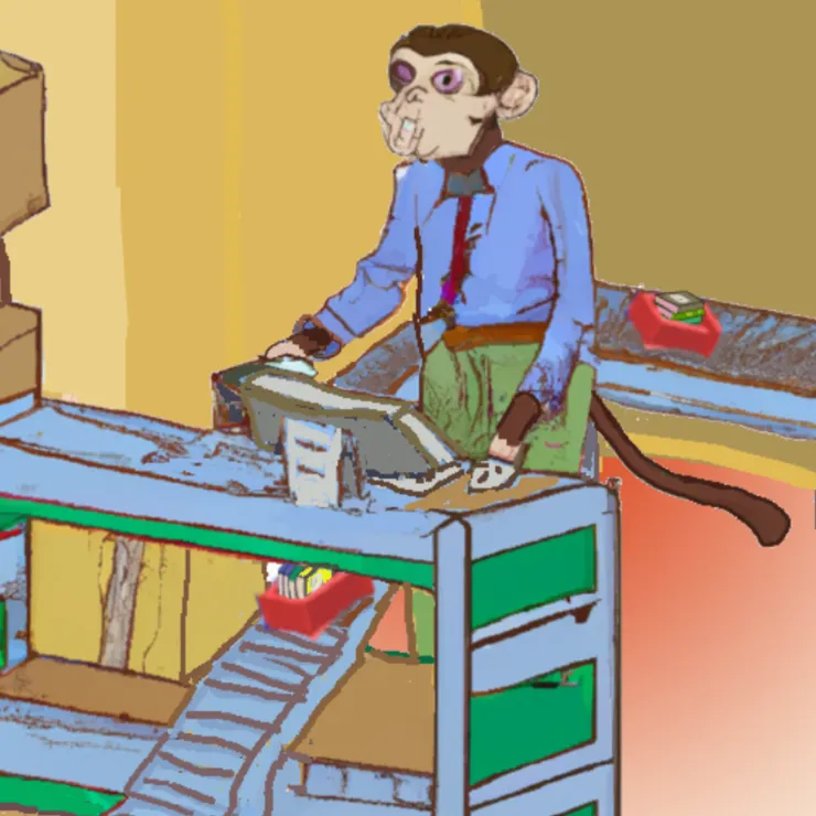 負責印標籤的「貼條猴」。