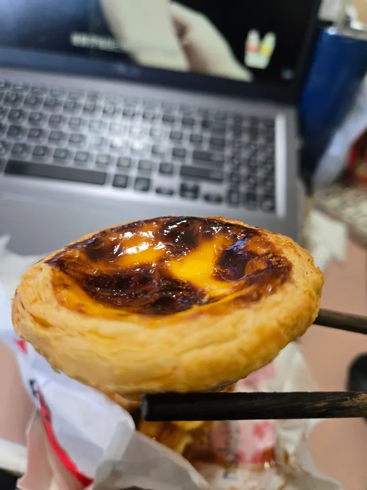 看起來比以前小的蛋塔