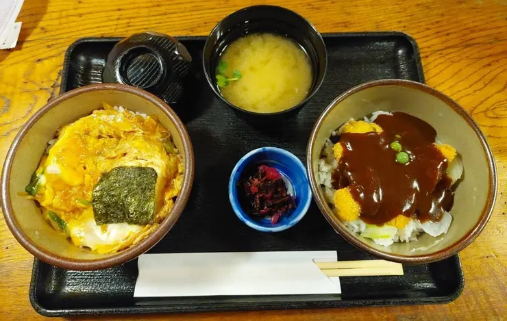 牛肉醬汁豬排丼飯及滑蛋豬排丼飯-孫膳