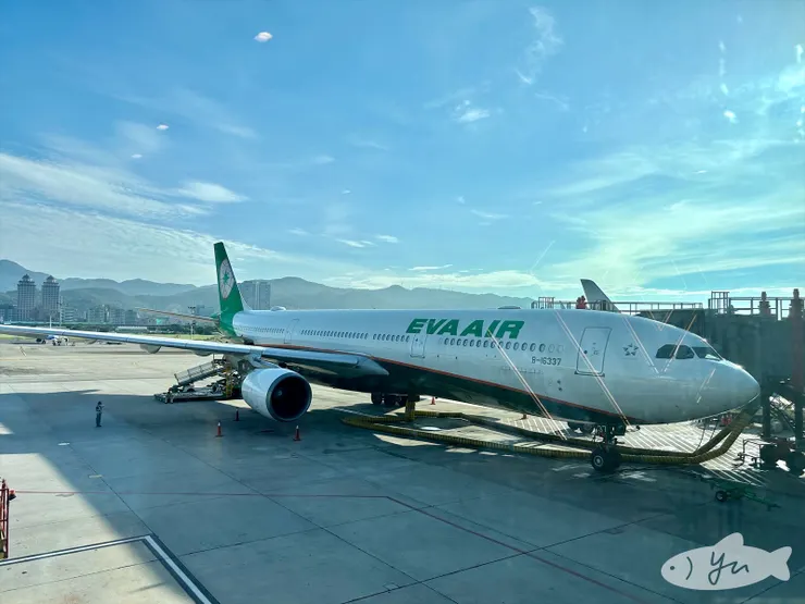 我們搭的飛機！好久沒出國了