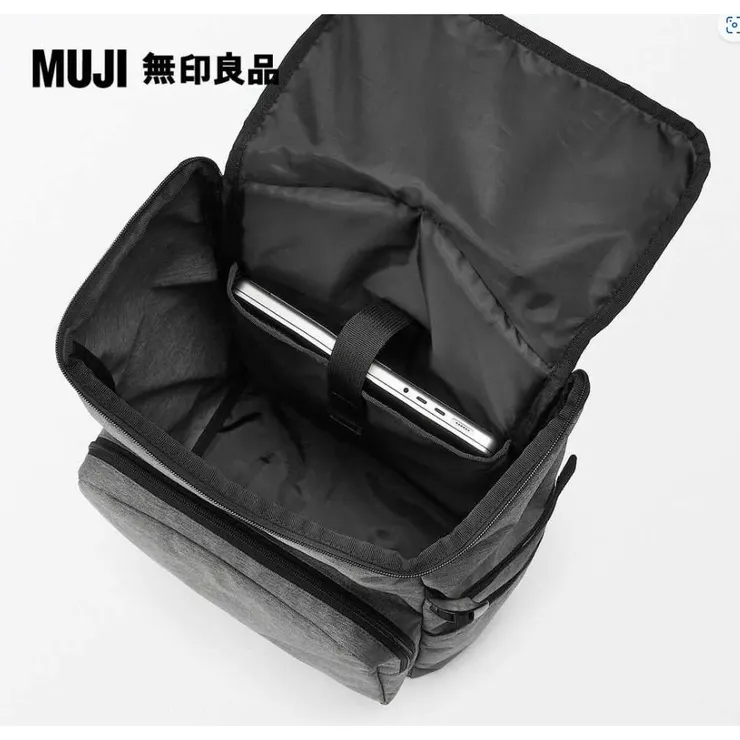 無印良品 MUJI可減輕肩膀負擔 潑水加工 上開式後背包 