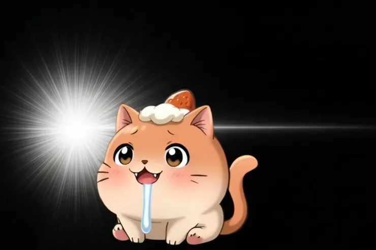 草莓貓貓麵包，靈光一閃！（AI）