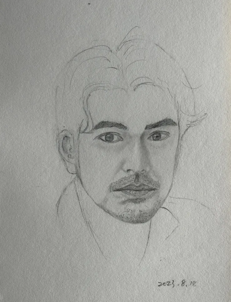 圖 5，深受喜愛的知名男星。5 月繪