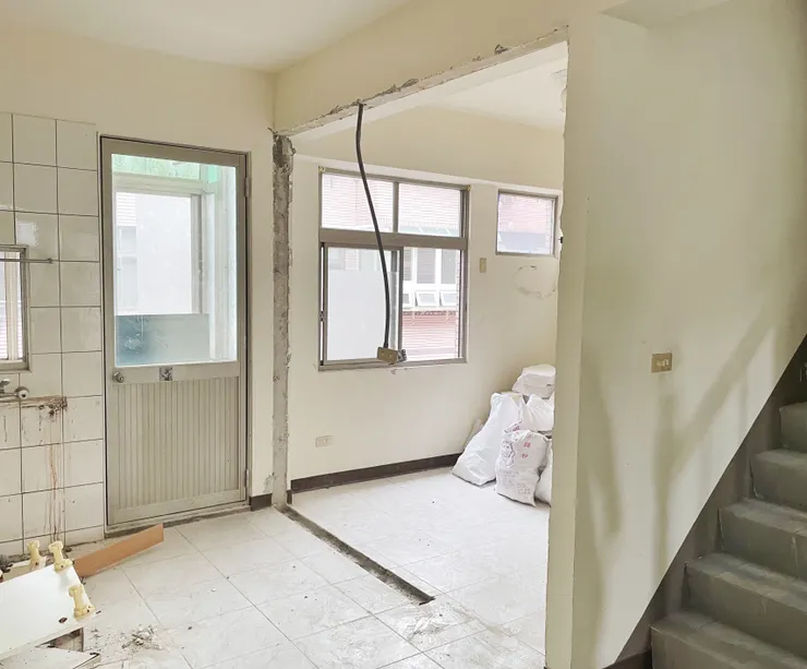 客房白牆打除 after