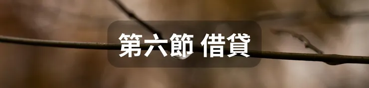 第六節 借貸