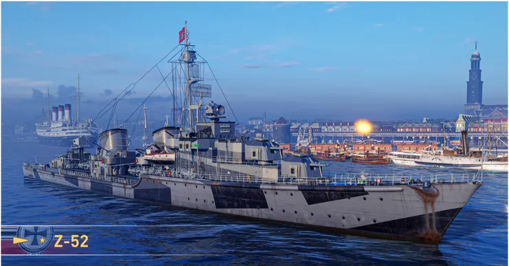 戰艦世界復原德國Z52驅逐艦